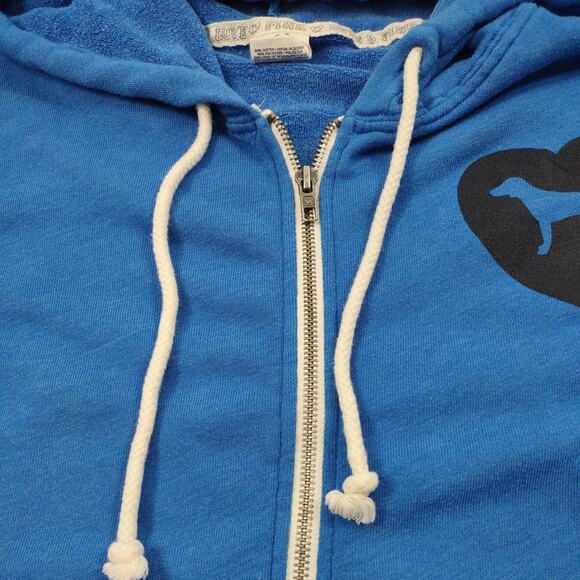 Victoria Secret PINK Oversized Hoodie, Zip Up, Size Medium, Blue in Color - Picture 8 of 9